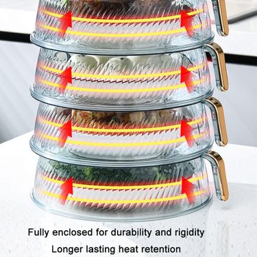 This image showcases a 4-layer insulated kitchen space-saving rack