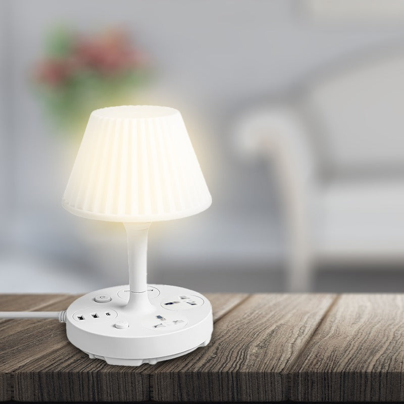 Table LED Night Lamp With Socket Outlets,