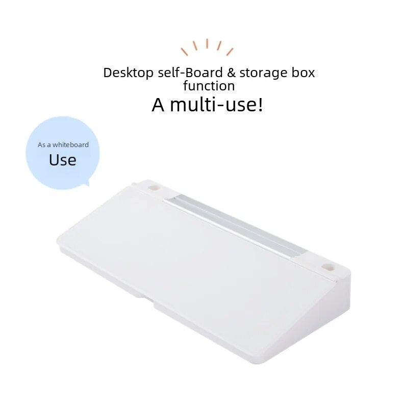Multifunctional Glass Desktop Box  in white color