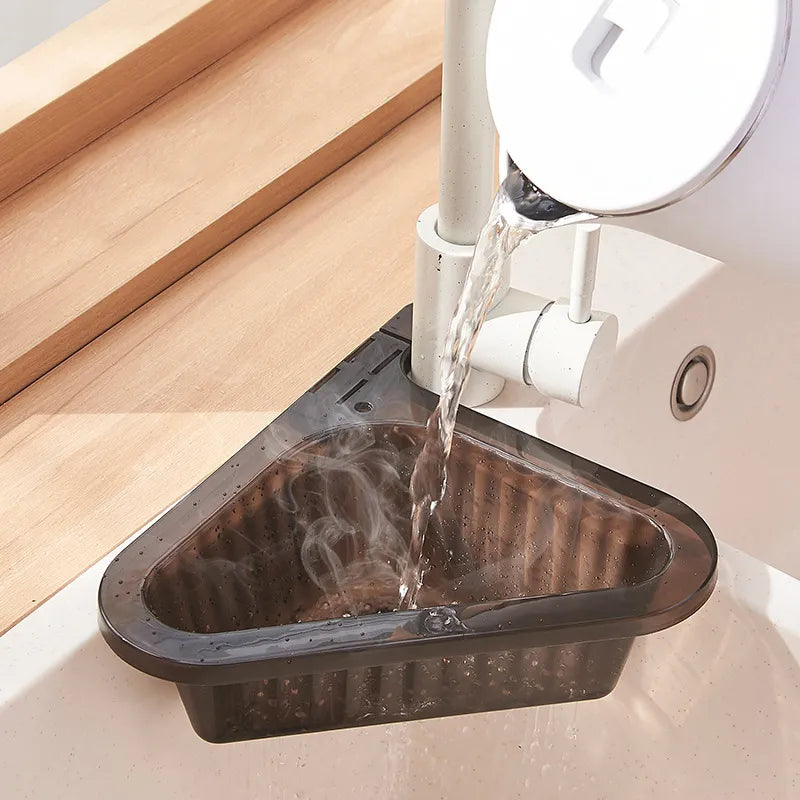 Someone pouring hot water into Telescopic Sink Drain Basket