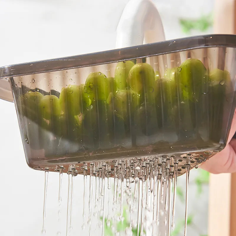 Telescopic Sink Drain Basket, Sink Strainer Hanging Rack Fruit Vegetable Washing Basket Telescopic Sink Drain Basket, Sink Strainer Hanging Rack Fruit Vegetable Washing Basket