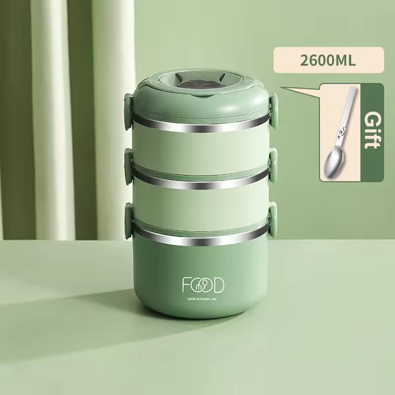 Multi-layer Thermal Insulated Lunch Box, Food Storage Container, Stackable Lunch Bucket Multi-layer Thermal Insulated Lunch Box, Food Storage Container, Stackable Lunch Bucket