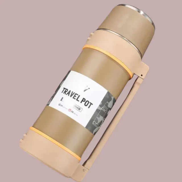 A Thermal Insulated Travel Flask.