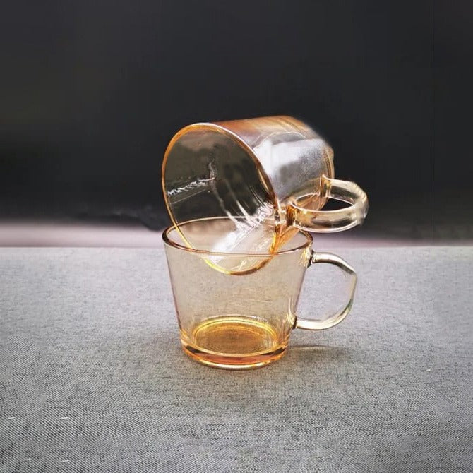 Transparent V-Shaped Glass Cups