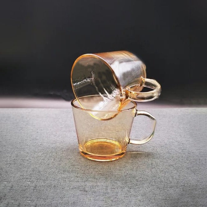 Transparent V-Shaped 6 Pcs Glass Cups, Coffee, Tea, Breakfast Cup For Home Transparent V-Shaped 6 Pcs Glass Cups, Coffee, Tea, Breakfast Cup For Home