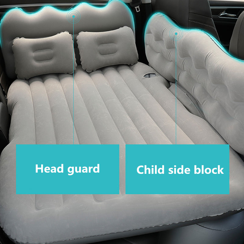 Portable Travel Inflatable Car Bed with a child-side block