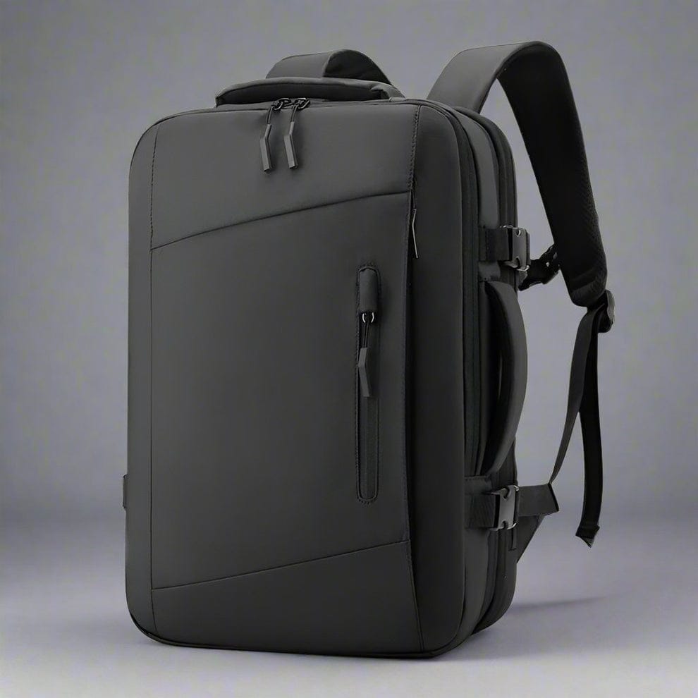 A Black Travel Backpack.