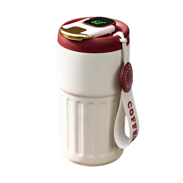 Travel Coffee Mug in Red Color.