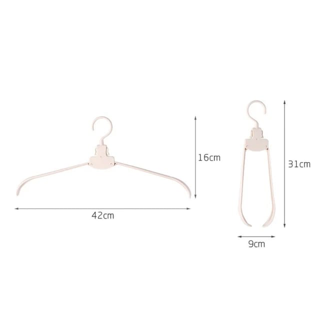 Size of Foldable Travel Hangers.