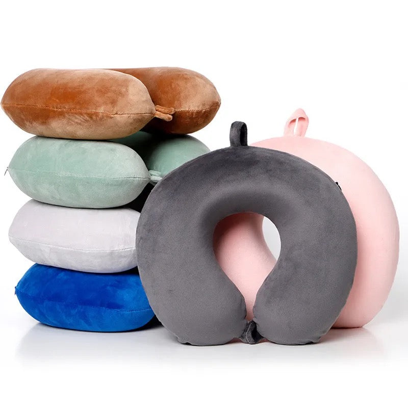 Soft U-Shaped Pillow, Travel Neck Pillow, Air Plane Neck Support Pillow, Portable Headrest For Car