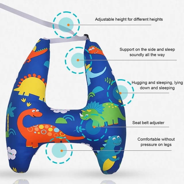 Car Seat Travel Pillow with various features