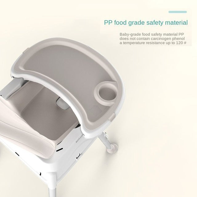 Tray Of Adjustable Kids Multi-functional Feeding Chair.