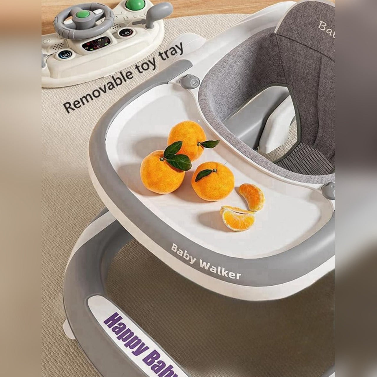 Tray Of Baby Infant Walker with Push Handle.