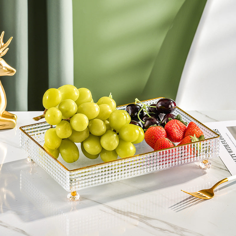 Tray Of Divided Serving Dishes with Tray is Filled with Fruits.