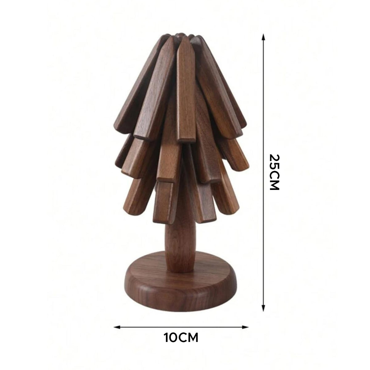 Size Of Tree Shaped Wooden Dish Mat.