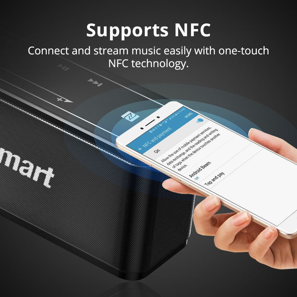 A Person is Connecting His Phone to Tronsmart Element Mega SoundPulse® Wireless Speaker