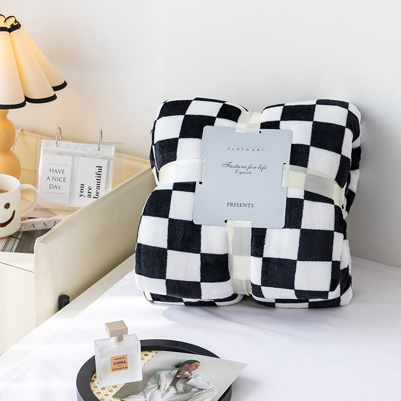 Ultra Soft Flannel Fleece Blanket In Black Color.