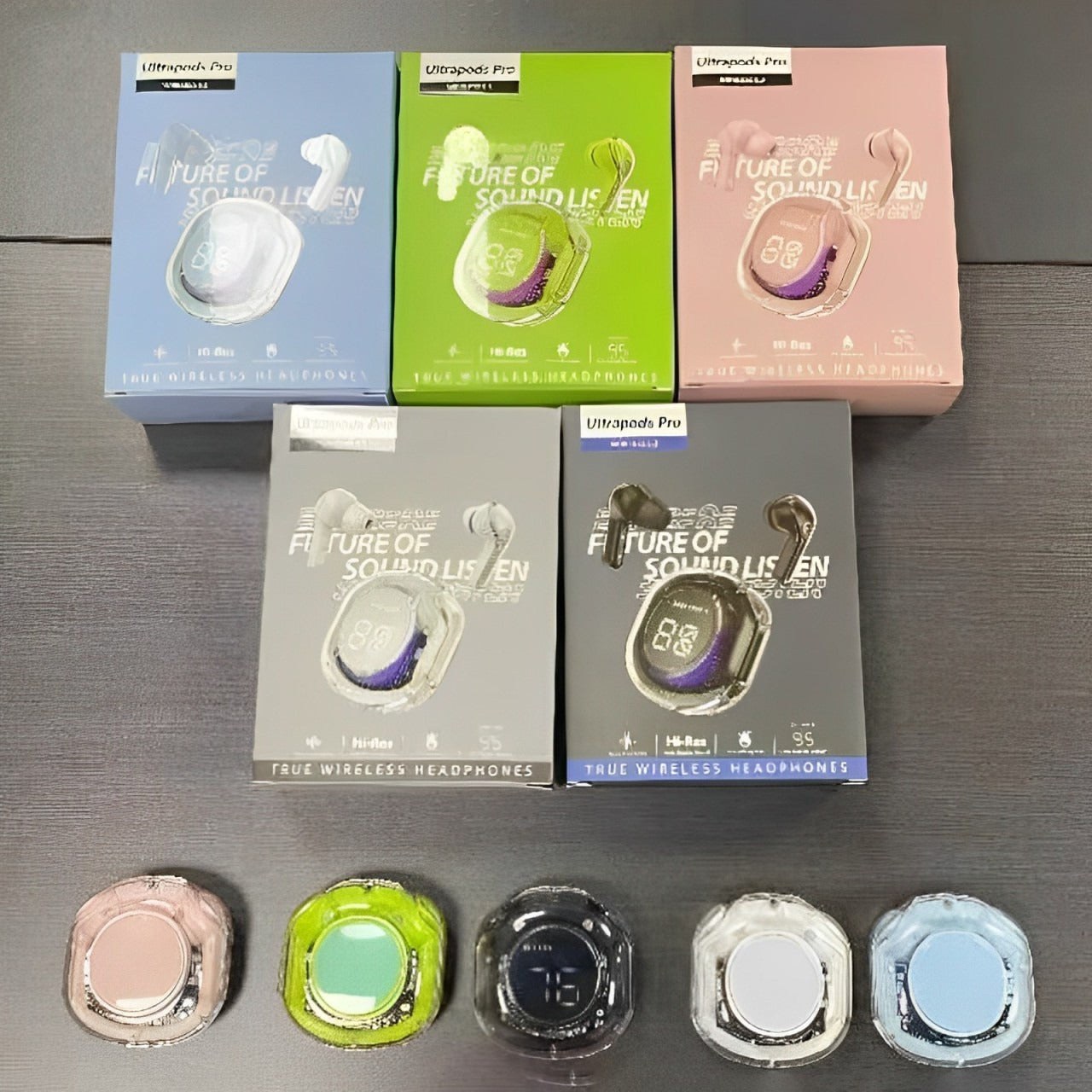 Package Of Ultrapods Pro True Wireless Headphones.