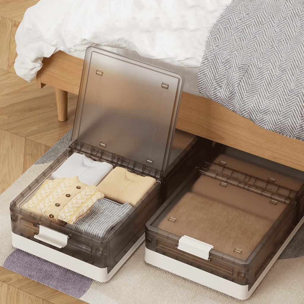Foldable Under Bed Rolling Storage Organizer Container, Multi-purpose Storage Bin For Bedroom Foldable Under Bed Rolling Storage Organizer Container, Multi-purpose Storage Bin For Bedroom