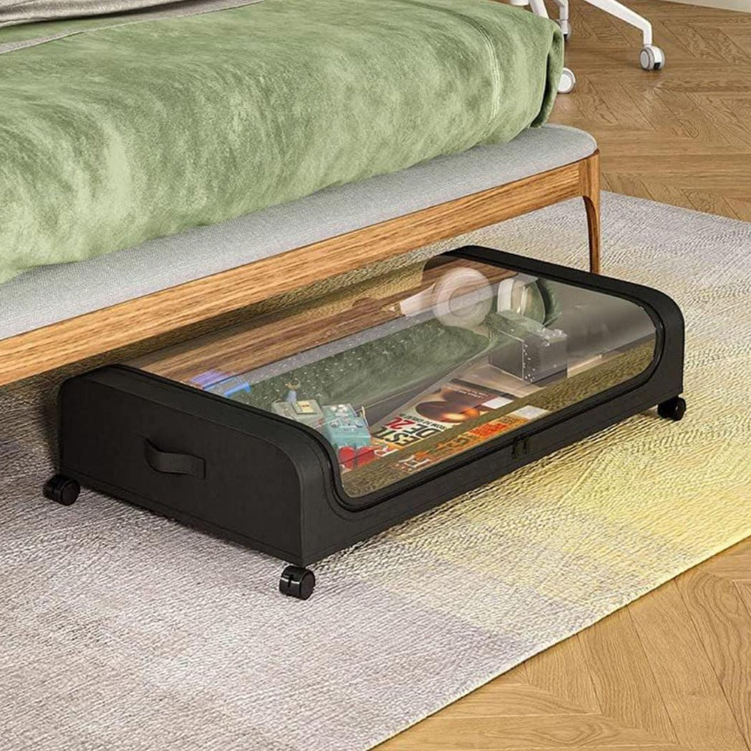 Underbed Storage Bag is Placed Under Bed.