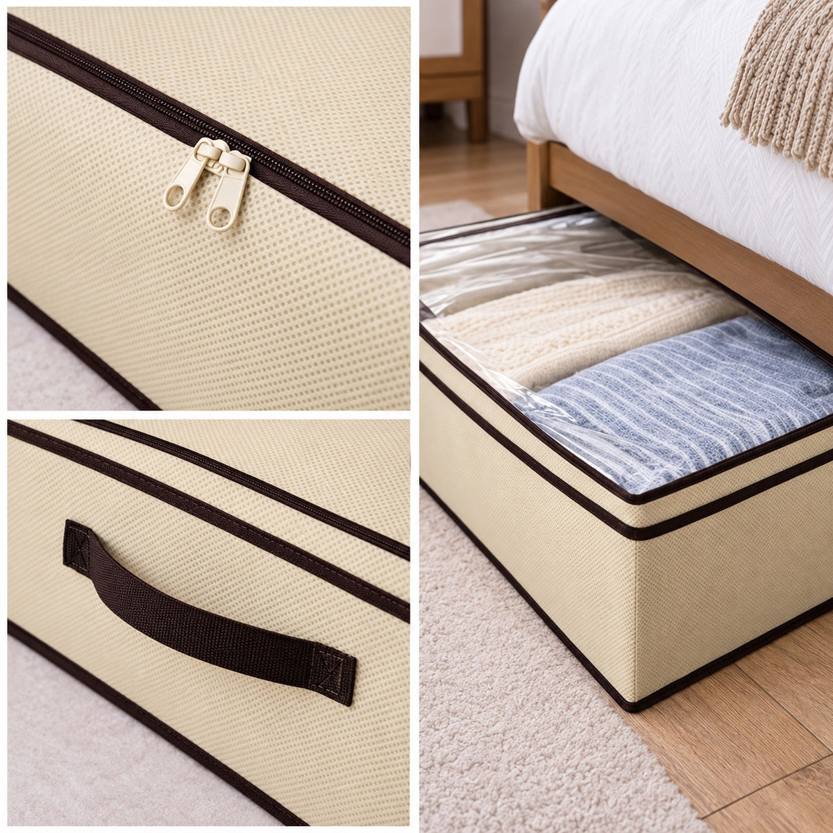 Design Details of Underbed Storage Organizer Bags.