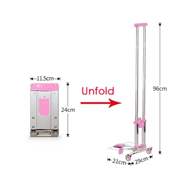 Size of Stainless Steel Luggage Carrier.