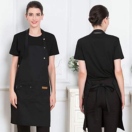 A Women is Wearing  Unisex Adjustable Kitchen Chef Apron.