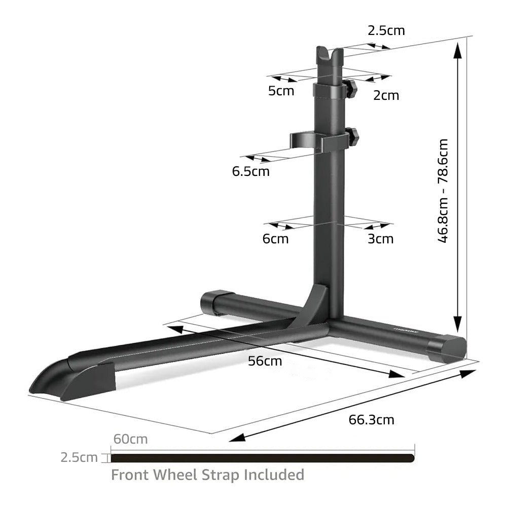 Sizes of Upright Bicycle Stand.