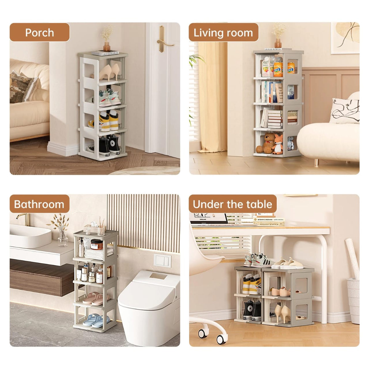 Usage of Multi-layer Foldable Shoe Rack Shelf in Different Areas.