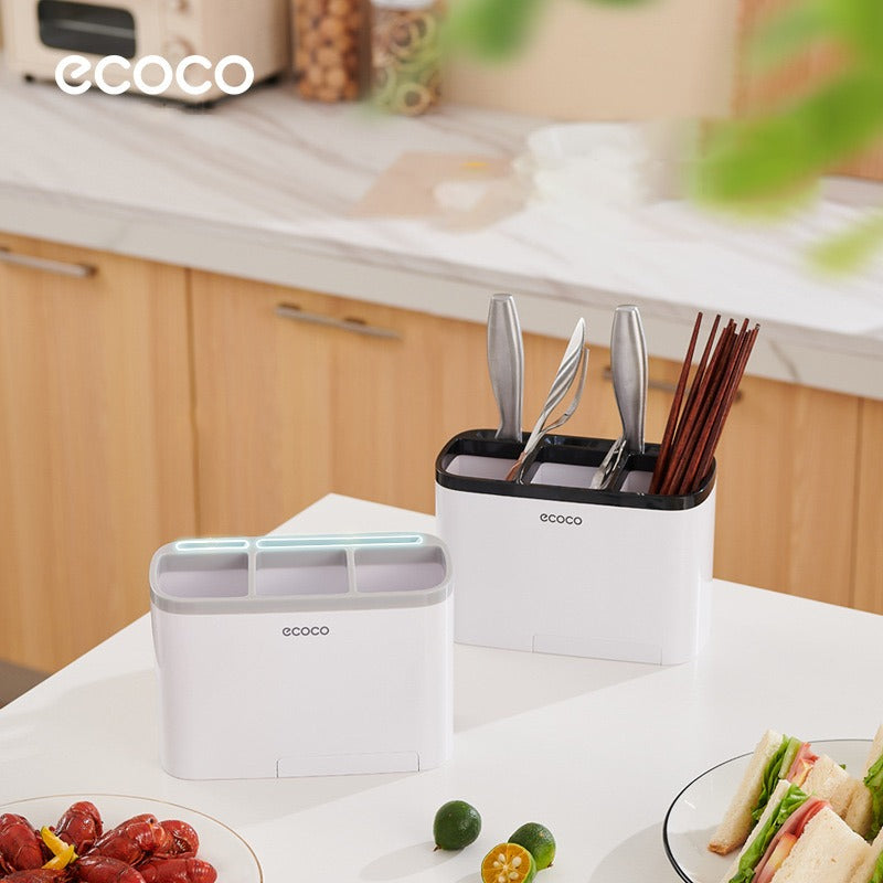 Ecoco Utensil Storage Rack placed on the table with some items in it