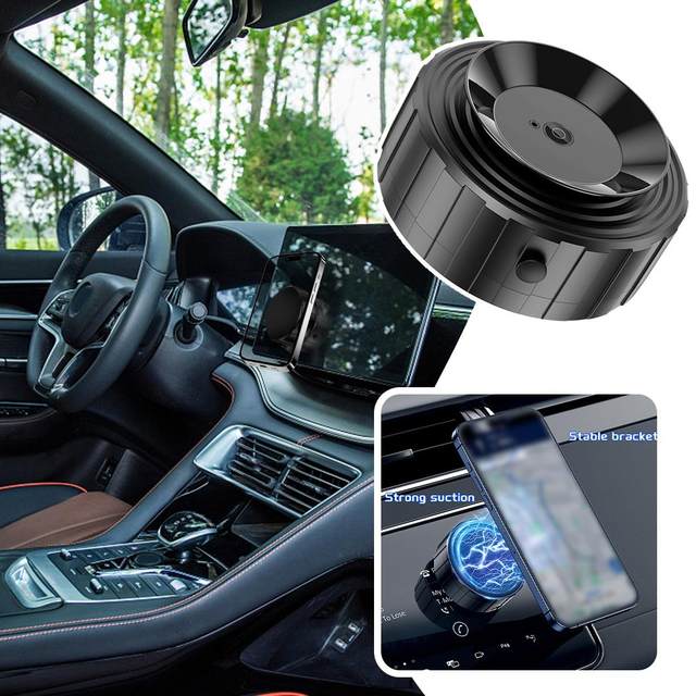 Vacuum Adsorption Phone Holder (2nd Generation) is Placed in a Car.