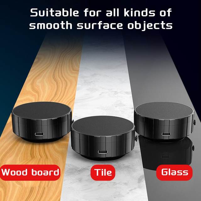 Vacuum Adsorption Phone Holder (2nd Generation) Is Placed on Wood Board, Tile, Glass.