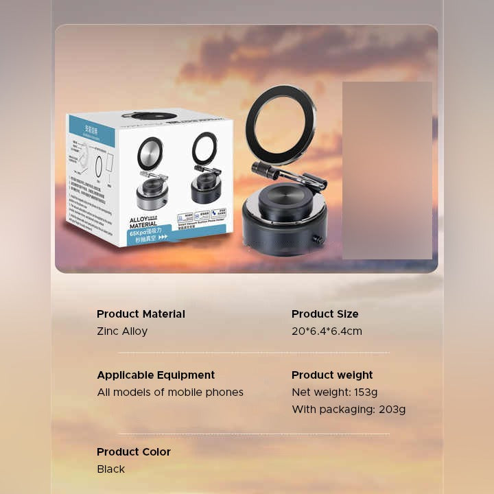 Package Of Smart Vacuum Suction Phone Holder Type-C.