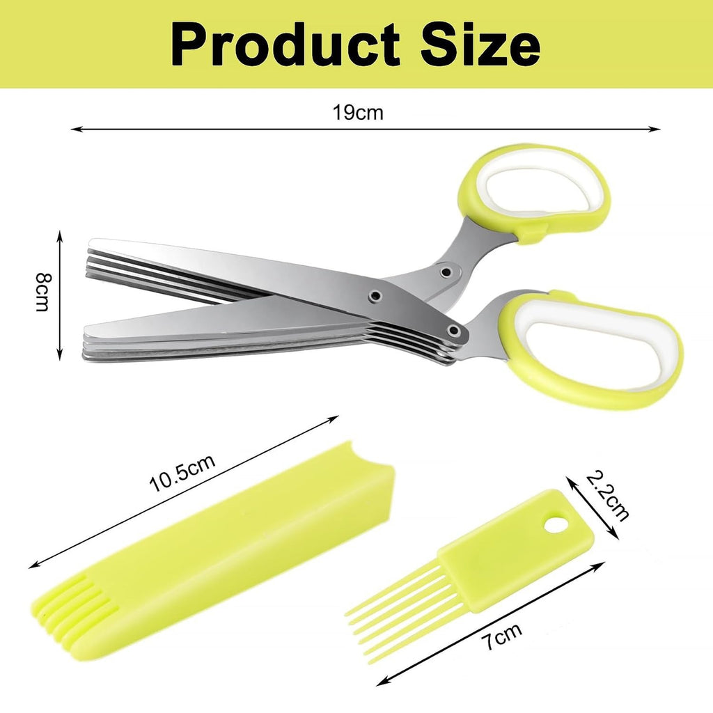 Kitchen Scissor, Stainless Steel 5 Blade Kitchen Gadget, Multi-layer H