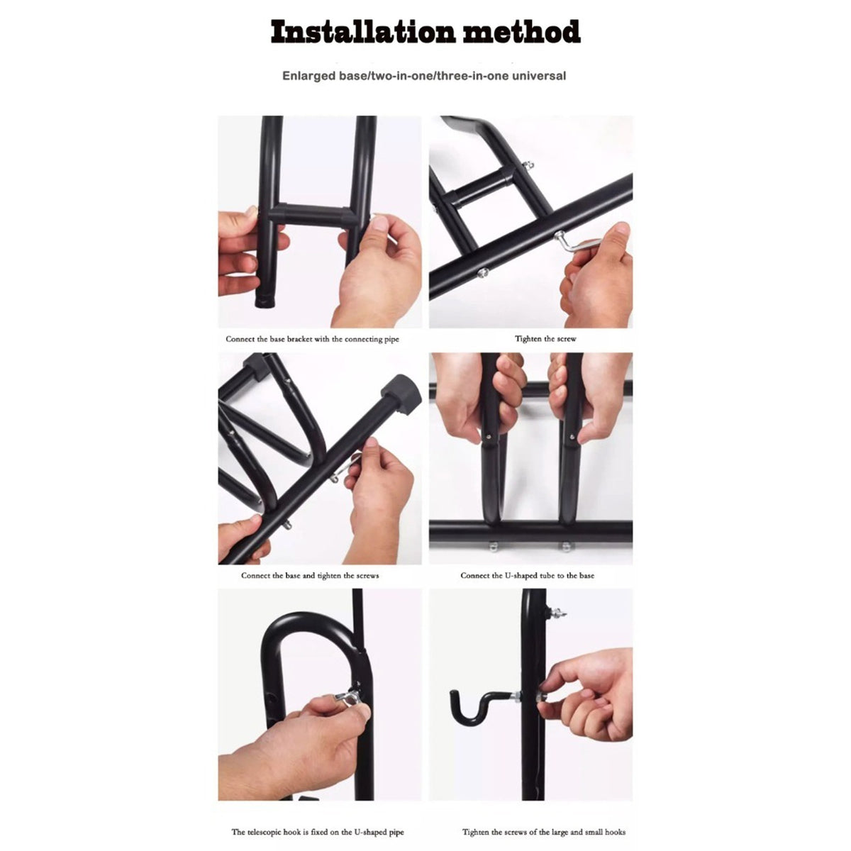 A Person is Installing Vertical Bike Stand.
