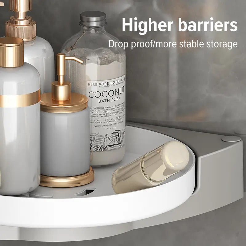 A close-up view of the 360° Rotatable Washroom and Kitchen Corner Rack