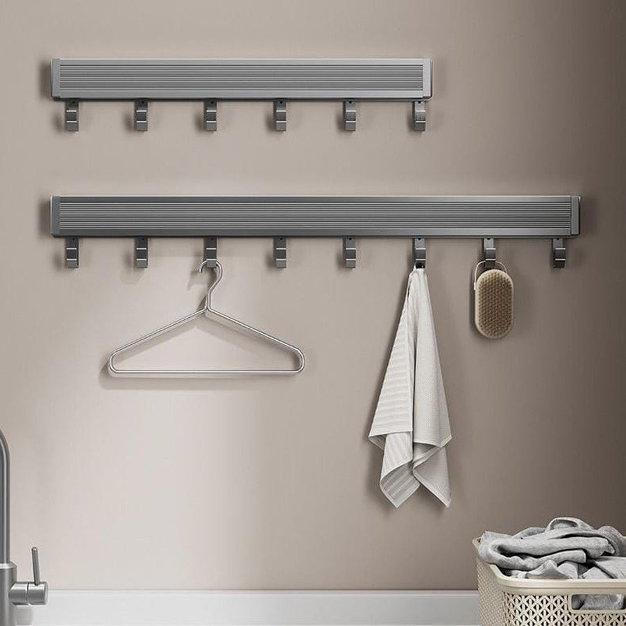 Folded Position Of Wall-Mounted Foldable Drying Rack.