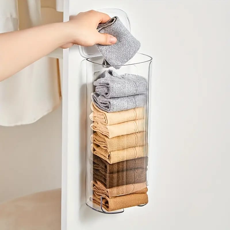 Wall-Mounted Undergarments Storage Box, Pull Out Storage Drawer Basket, Garbage Bag Organizer Wall-Mounted Undergarments Storage Box, Pull Out Storage Drawer Basket, Garbage Bag Organizer