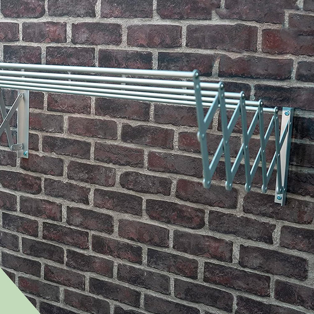 5-Bar Wall Mounted Extendable Clothes Hanger - Foldable Laundry Drying Rack 5-Bar Wall Mounted Extendable Clothes Hanger - Foldable Laundry Drying Rack