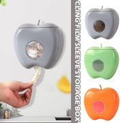 A Person is Taking Wrap From Wall Mounted Plastic Wrap Storage Box.