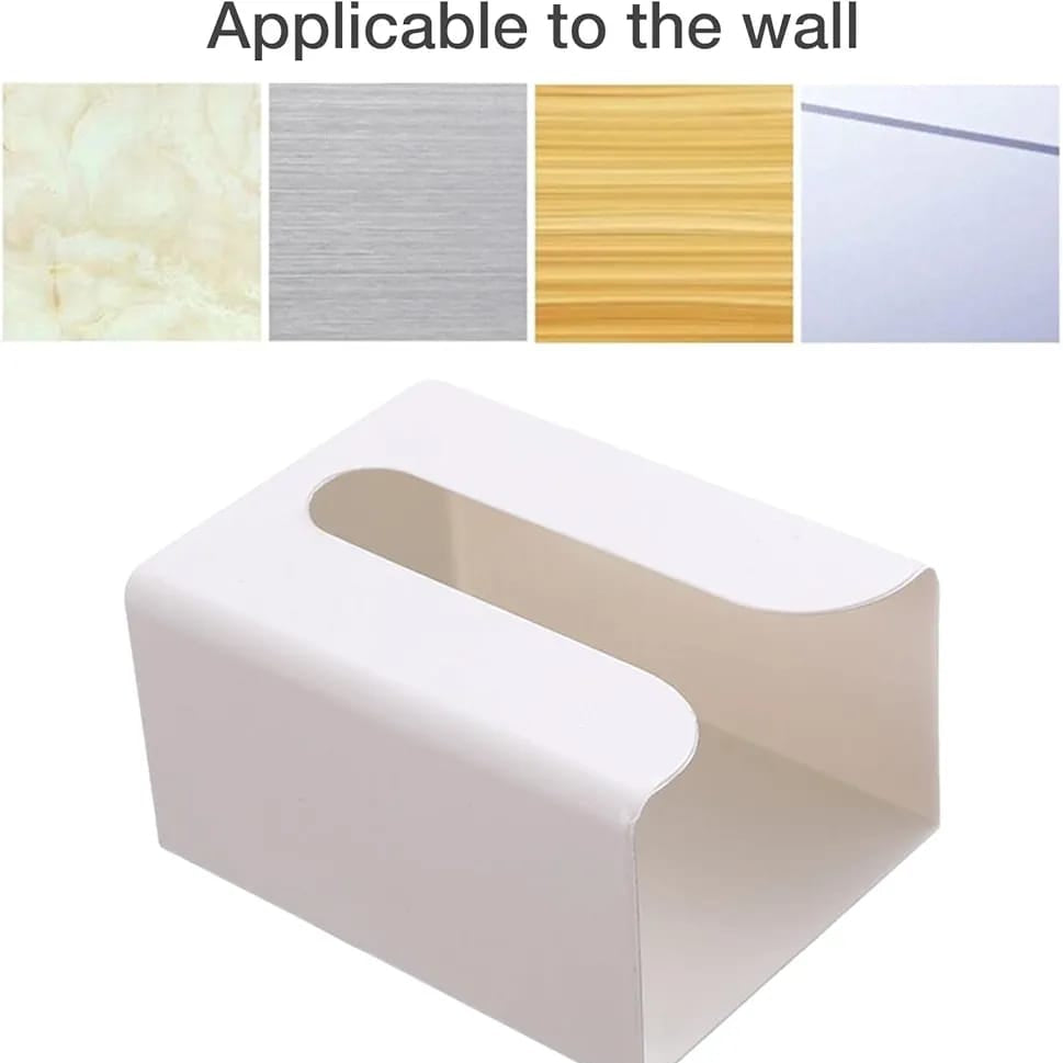 Wall Mounted Tissue Box Holder Dispenser Rack for Kitchen, Bathroom, B