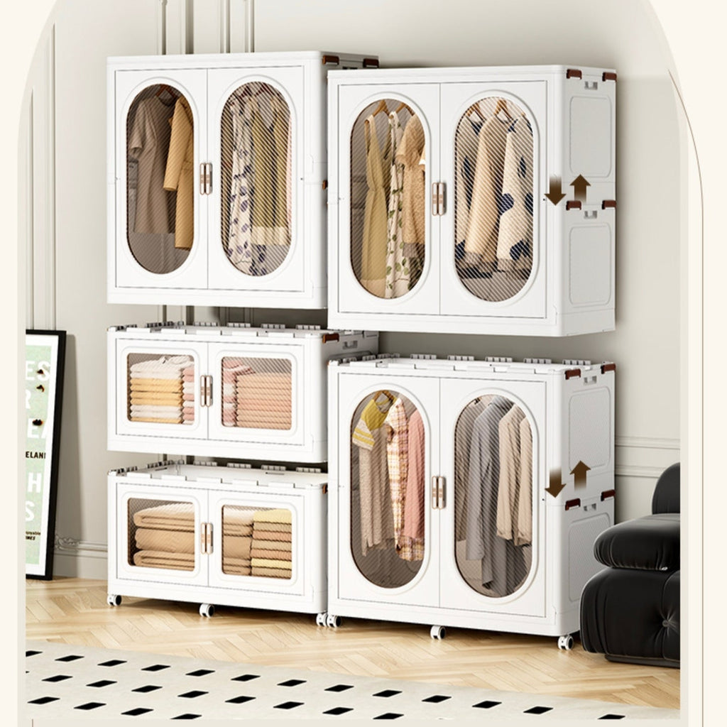 Wardrobe Storage Cabinet Shelf Bins – Household Closet Organizer Rack Stand Wardrobe Storage Cabinet Shelf Bins – Household Closet Organizer Rack Stand