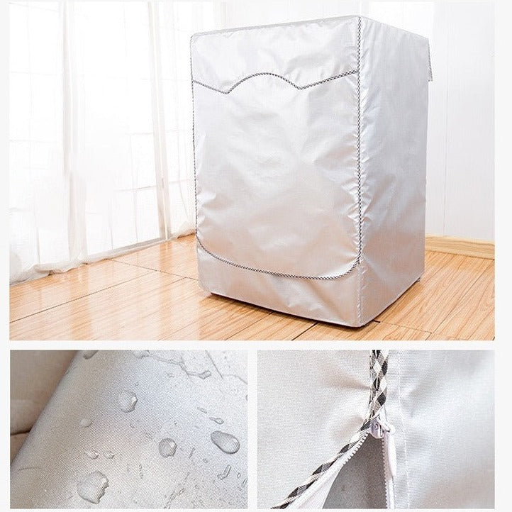 A Washing Machine is Protected With a Washing Machine Protective Cover.