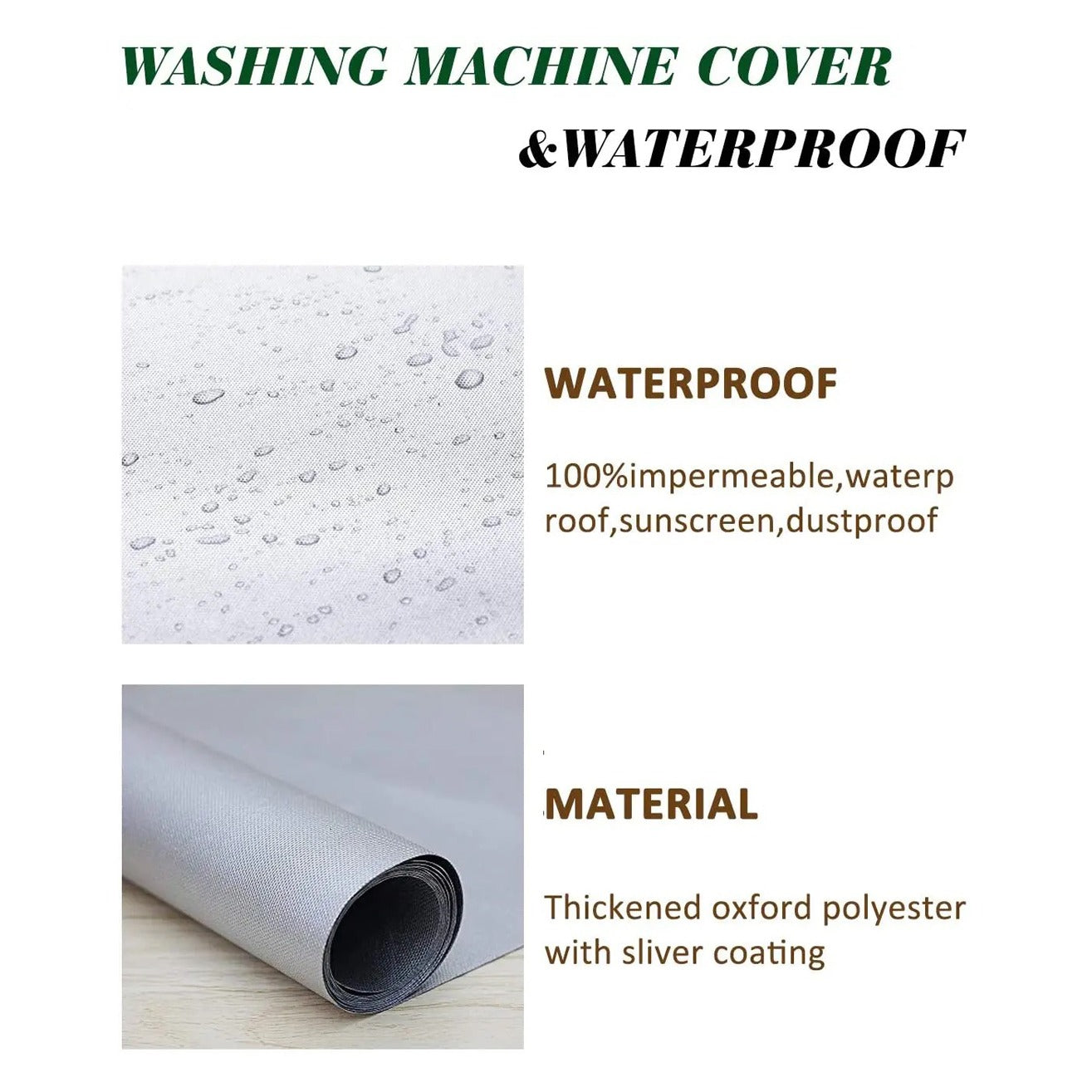 Features Of Washing Machine Protective Cover.