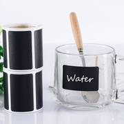Reusable Black Chalkboard Labels Roll pasted on the glass