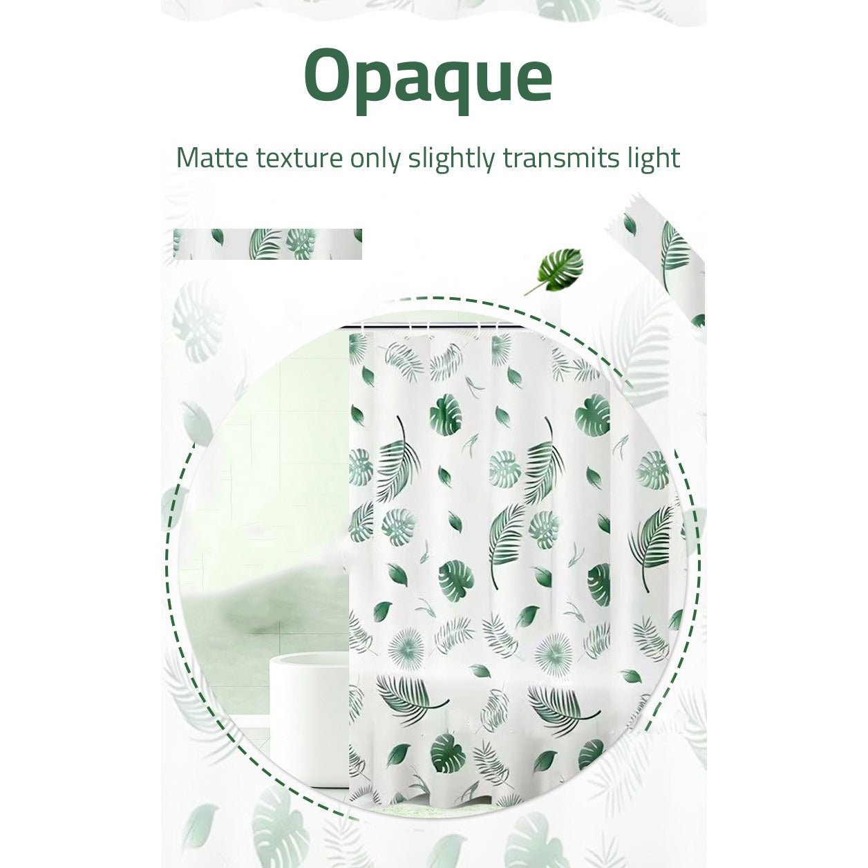 Material Feature Of Waterproof Bathroom Shower Curtain Liner.
