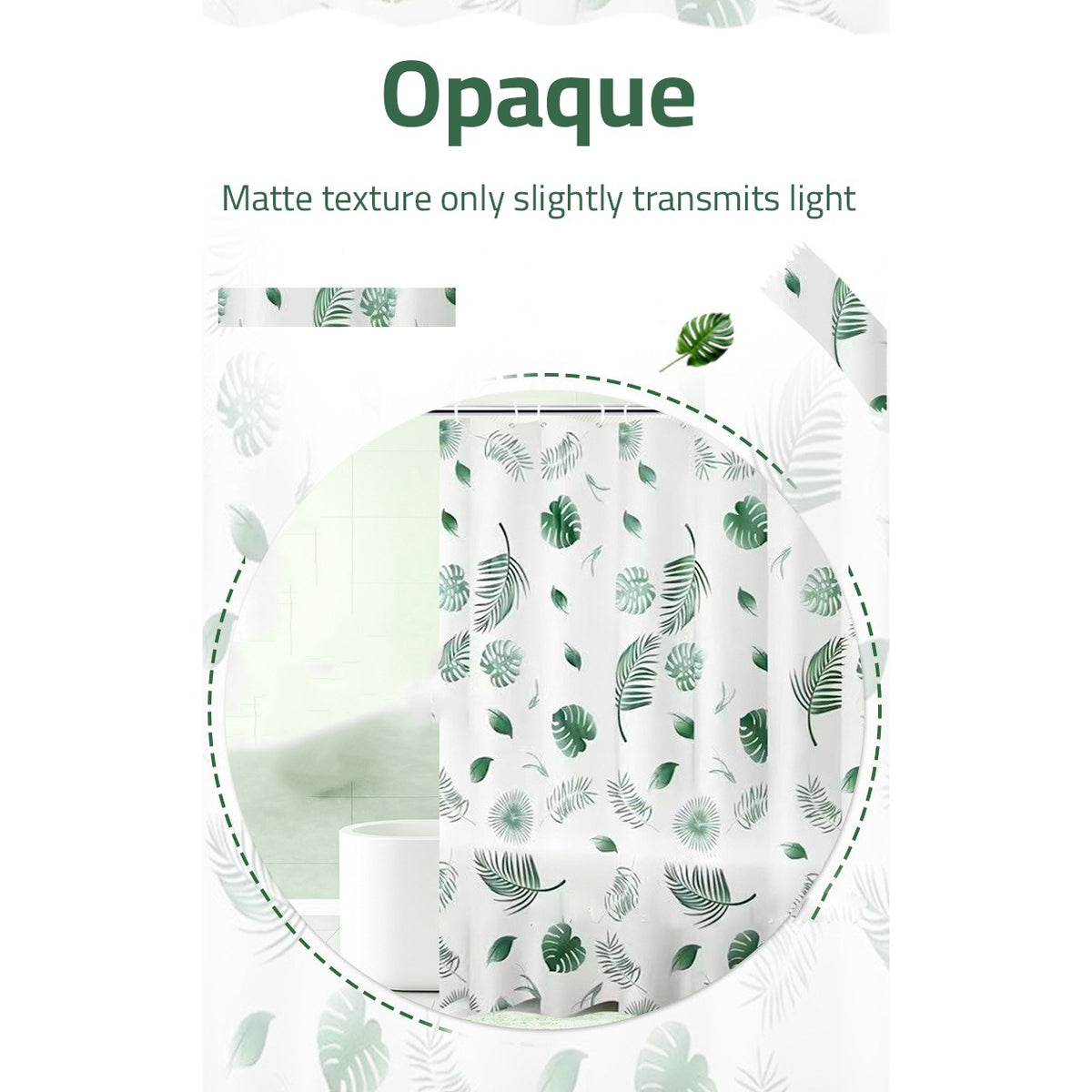 Material Feature Of Waterproof Bathroom Shower Curtain Liner.