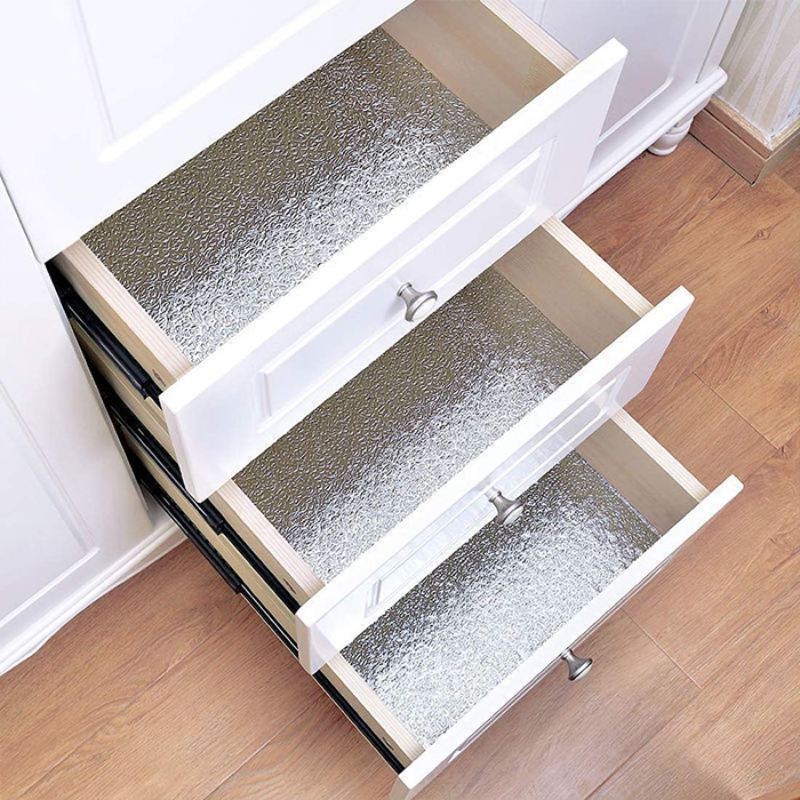 Waterproof Oil Proof Aluminium Foil Sticker is used inside a Cupboard.
