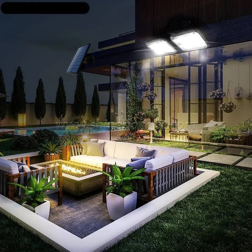 A house decorated with the help of motion sensor LED solar light