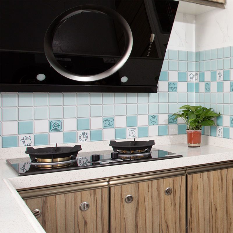 A Kitchen Wall is Placed with Waterproof Self Adhesive Oil Proof Kitchen Bathroom Wallpaper Sticker